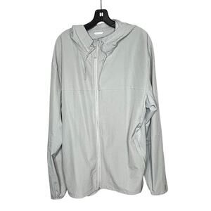 Truwear Full Zip Breathable Active Gray Stretch Moisture Wick Jacket 2XL New